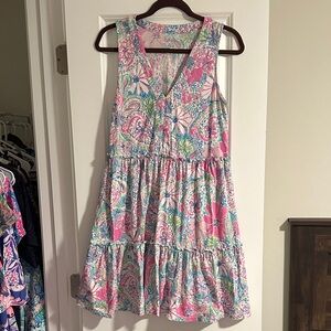 Lilly Pulitzer Pink and Blue Floral Dress